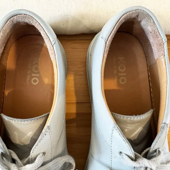 Men's Koio leather sneaker - light grey - size 11 - Picture 3 of 11